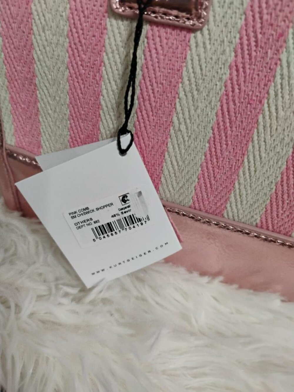 Kurt Geiger London Small Chiswick Shopper Pink Combo NWT - Picture 4 of 15